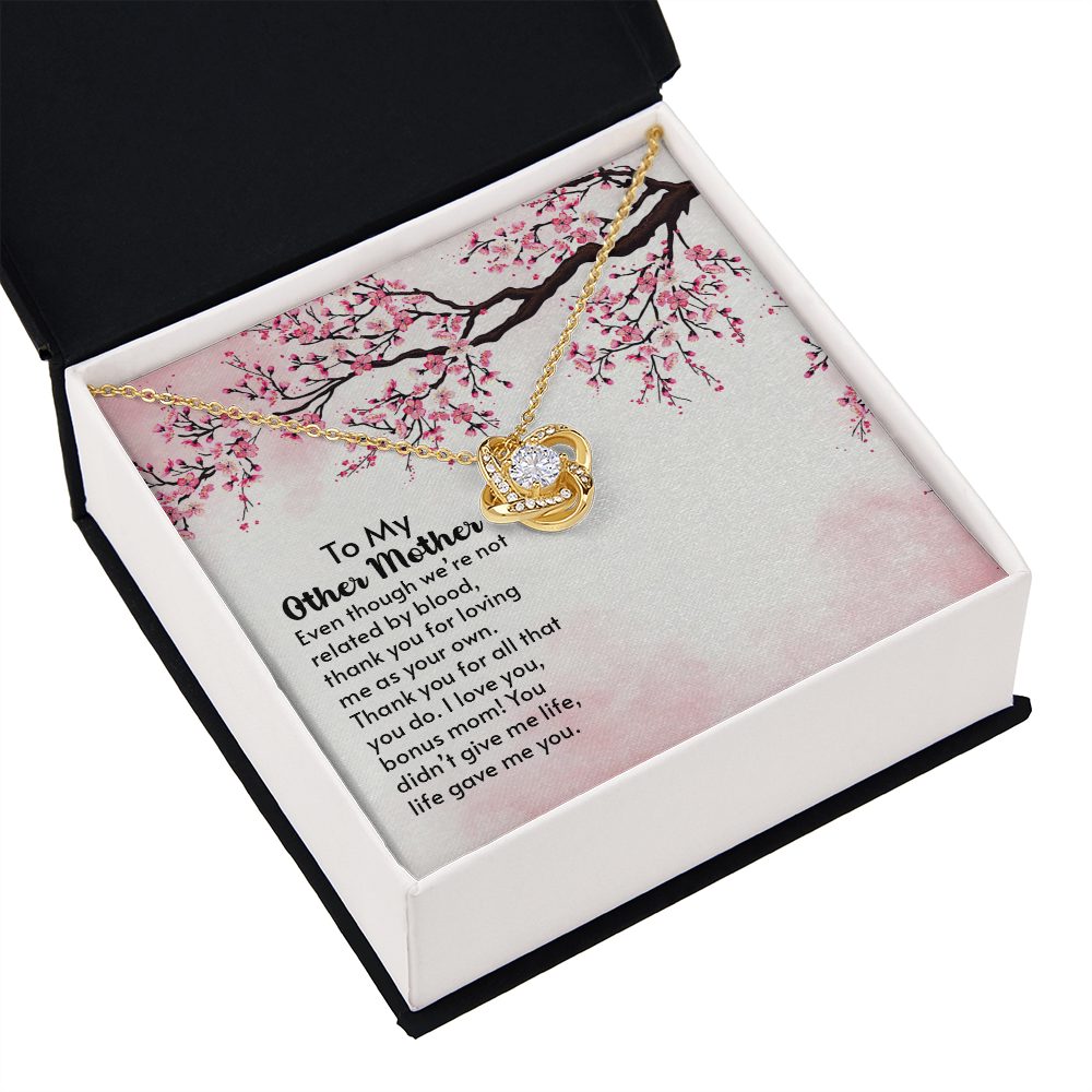 To My Mother-in-Law Other Mother Infinity Knot Necklace Message Card-Express Your Love Gifts