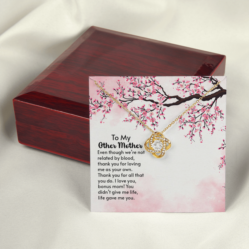 To My Mother-in-Law Other Mother Infinity Knot Necklace Message Card-Express Your Love Gifts