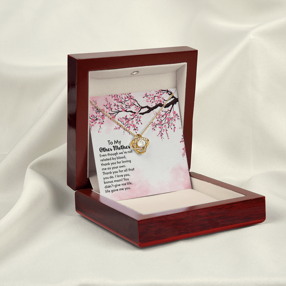 To My Mother-in-Law Other Mother Infinity Knot Necklace Message Card-Express Your Love Gifts