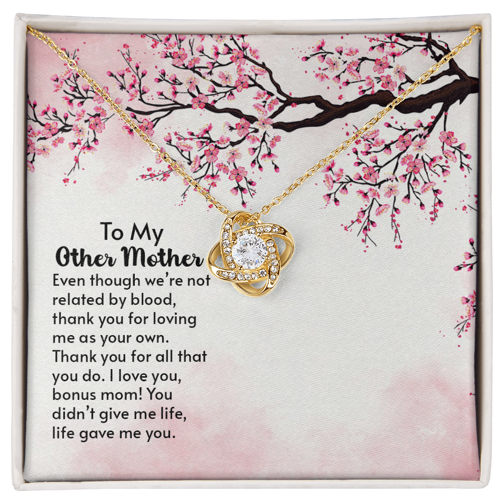 To My Mother-in-Law Other Mother Infinity Knot Necklace Message Card-Express Your Love Gifts