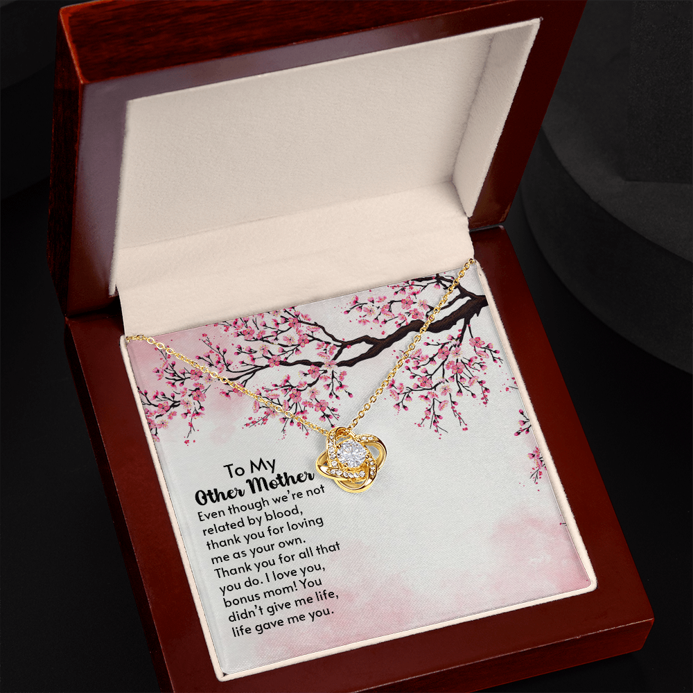 To My Mother-in-Law Other Mother Infinity Knot Necklace Message Card-Express Your Love Gifts