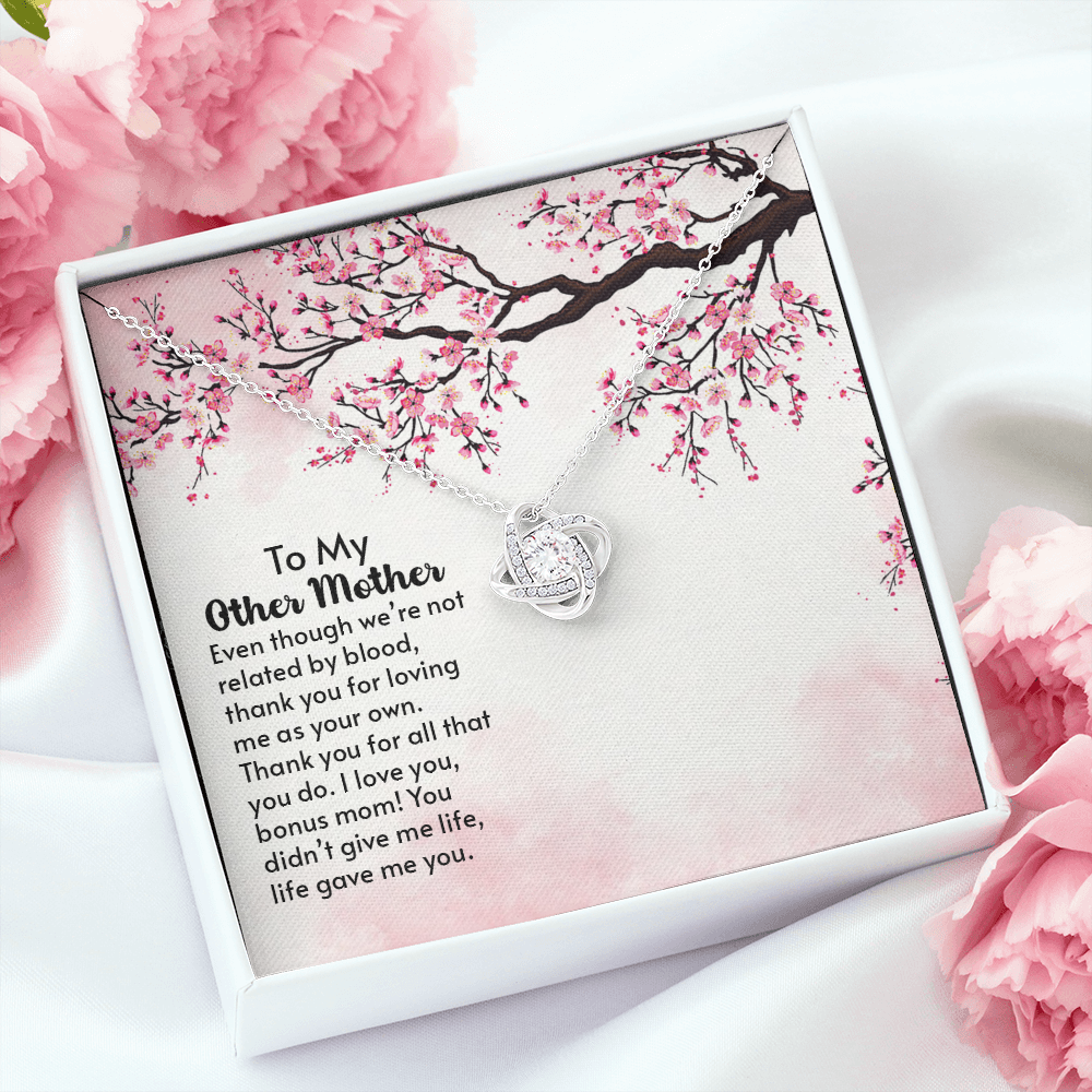 To My Mother-in-Law Other Mother Infinity Knot Necklace Message Card-Express Your Love Gifts