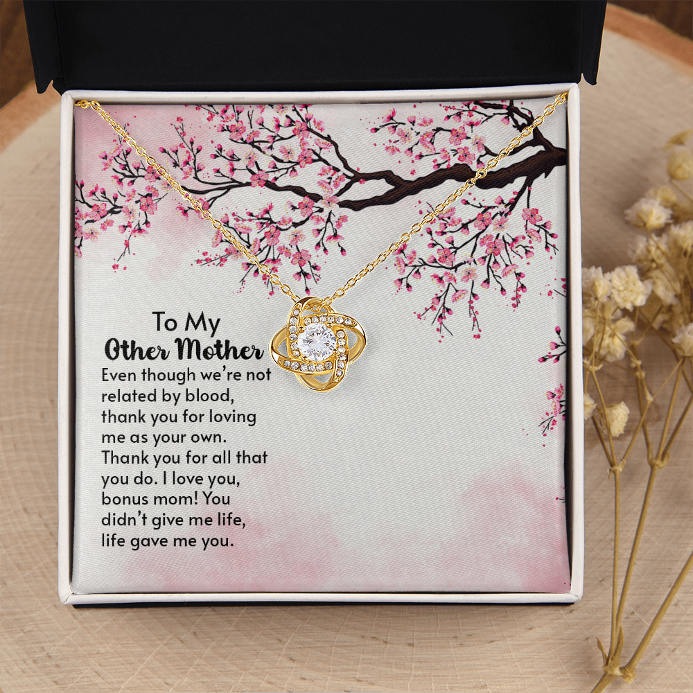 To My Mother-in-Law Other Mother Infinity Knot Necklace Message Card-Express Your Love Gifts