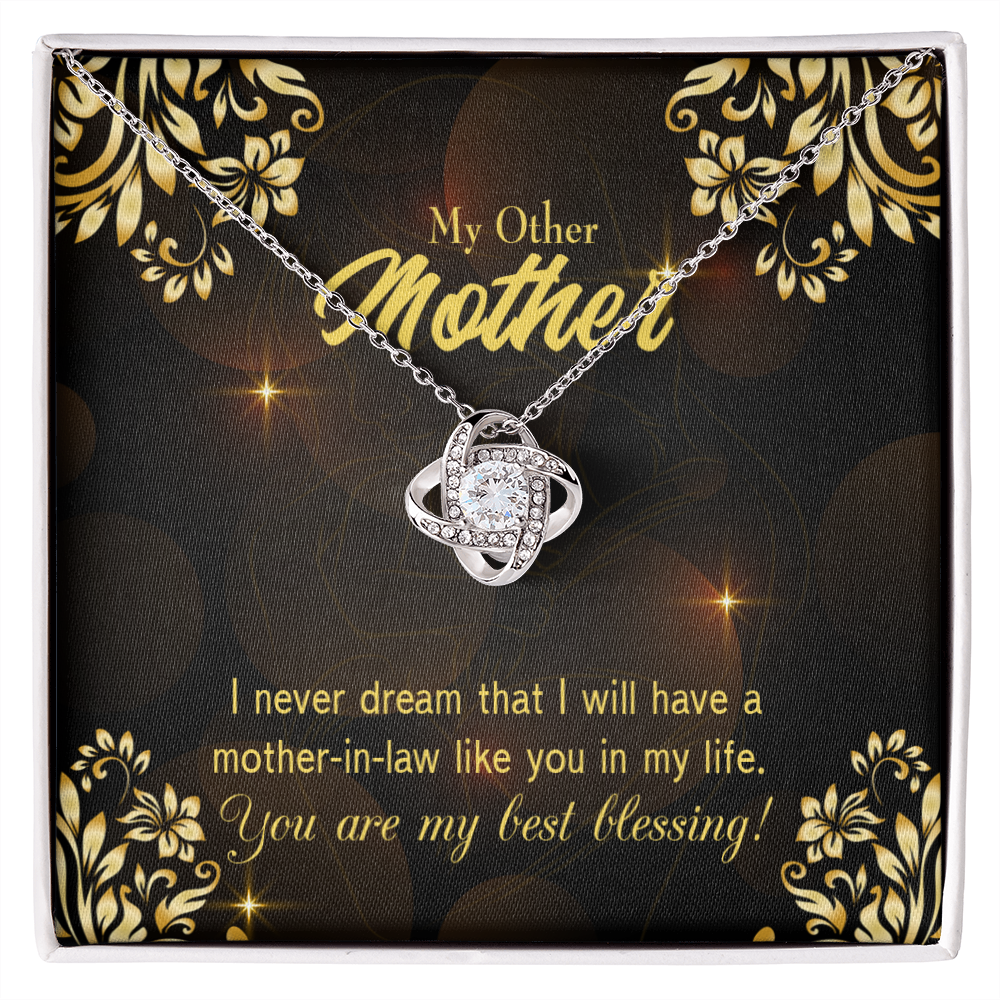 To My Mother-in-Law You're my Blessing Infinity Knot Necklace Message Card-Express Your Love Gifts