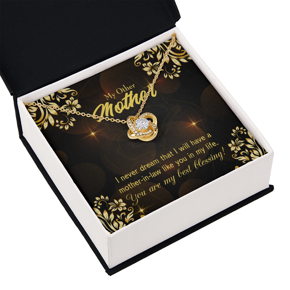 To My Mother-in-Law You're my Blessing Infinity Knot Necklace Message Card-Express Your Love Gifts