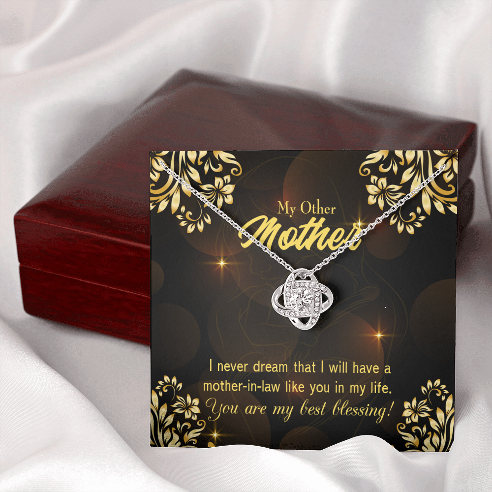 To My Mother-in-Law You're my Blessing Infinity Knot Necklace Message Card-Express Your Love Gifts