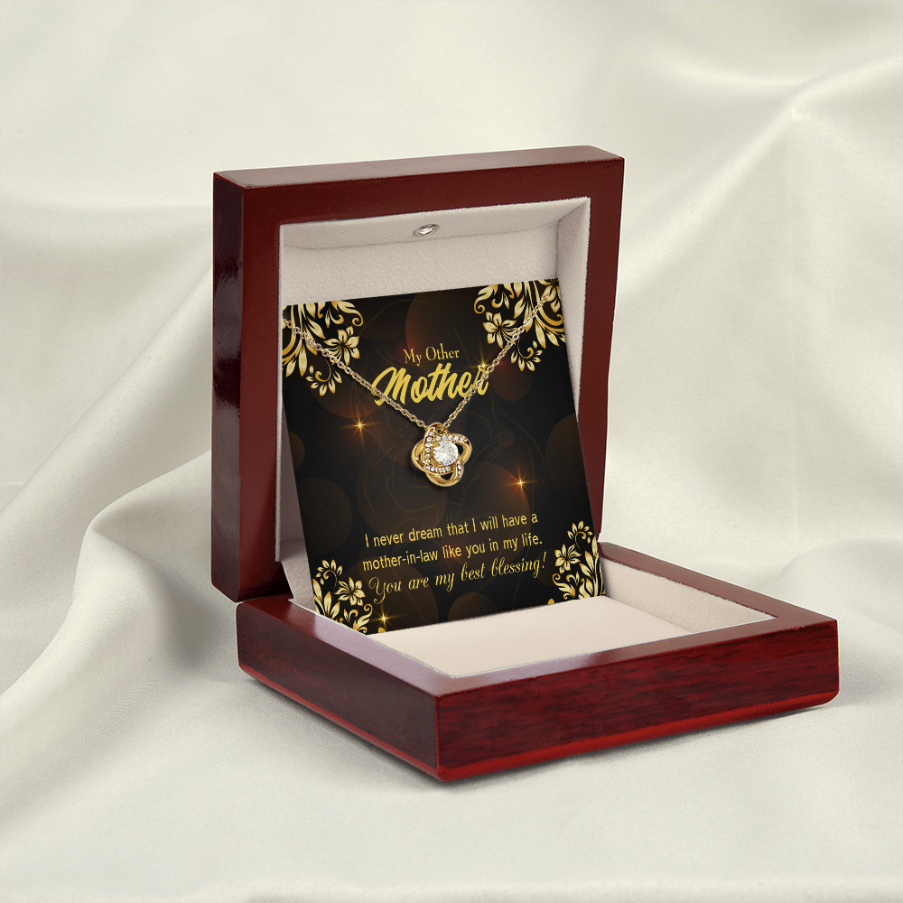 To My Mother-in-Law You're my Blessing Infinity Knot Necklace Message Card-Express Your Love Gifts