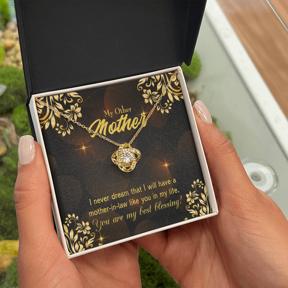 To My Mother-in-Law You're my Blessing Infinity Knot Necklace Message Card-Express Your Love Gifts