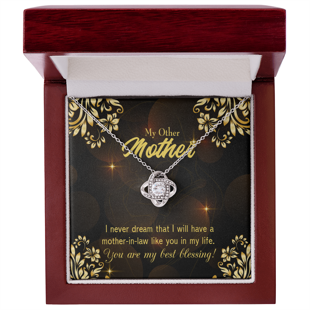 To My Mother-in-Law You're my Blessing Infinity Knot Necklace Message Card-Express Your Love Gifts