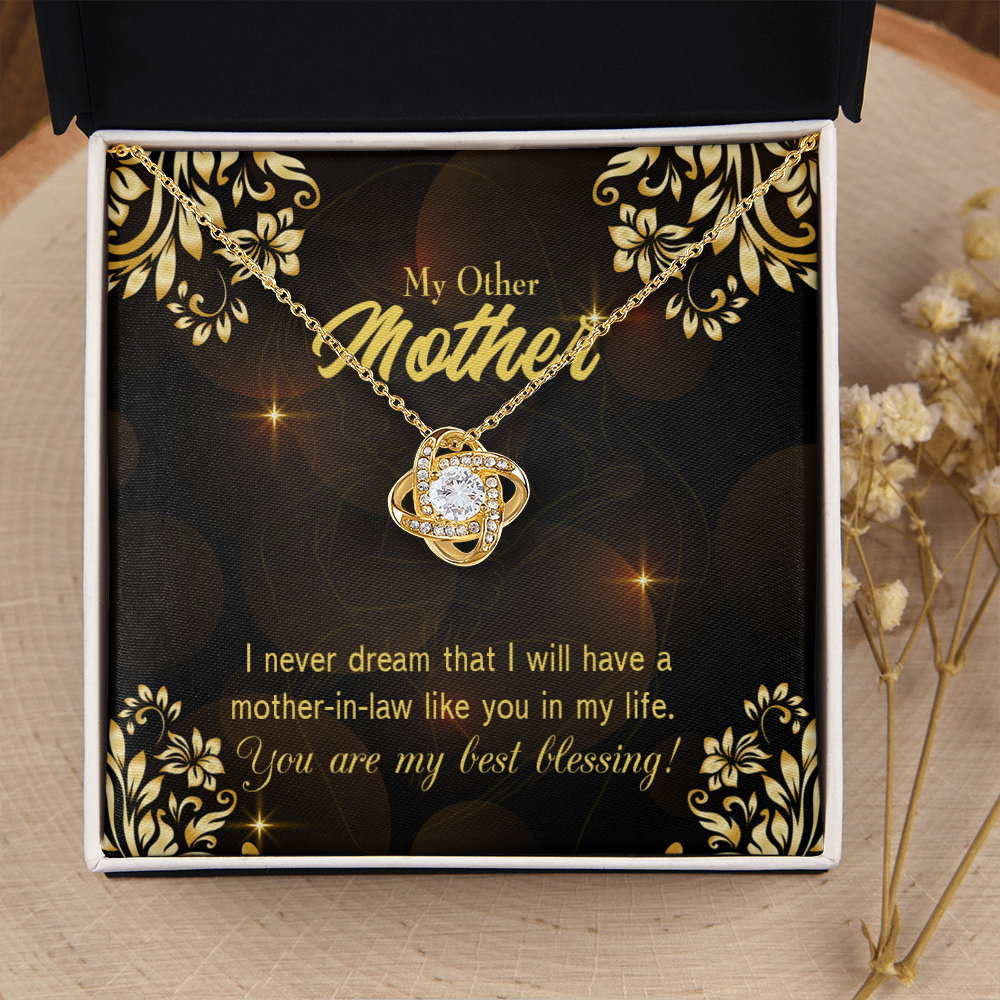 To My Mother-in-Law You're my Blessing Infinity Knot Necklace Message Card-Express Your Love Gifts