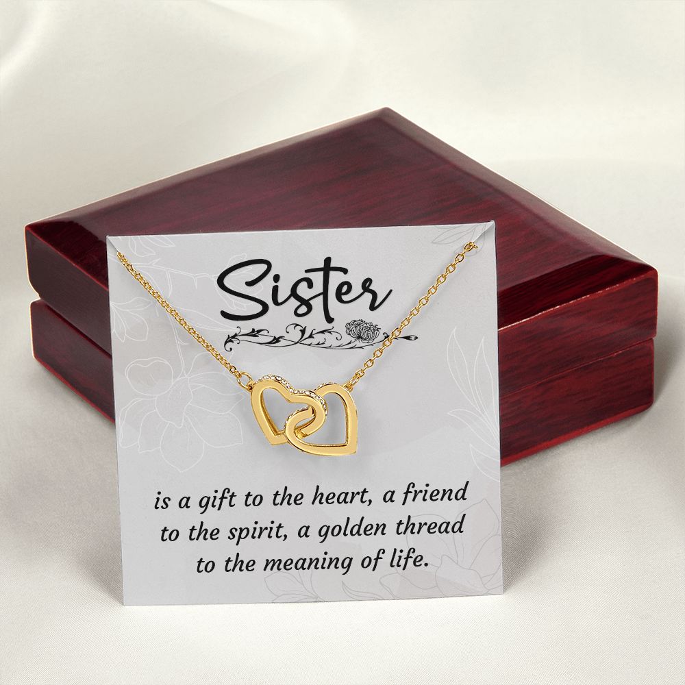 To My Sister A Sister is a Gift Inseparable Necklace-Express Your Love Gifts