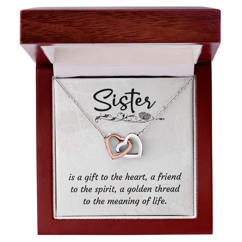 To My Sister A Sister is a Gift Inseparable Necklace-Express Your Love Gifts