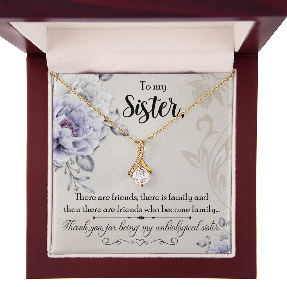 Unbiological Sister Necklace • Two Connected Circles • 14k Gold • Bonus  Sister in law • Bride or Groom Sister • Adopted • Stepsister Best Friend •  Friendship Love Gift • Appreciation Gratitude Jewelry