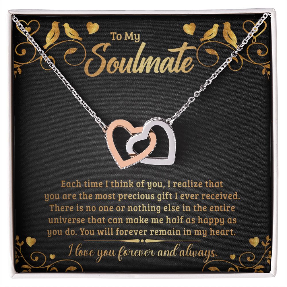 To My Soulmate Each Time I Think of You Inseparable Necklace-Express Your Love Gifts