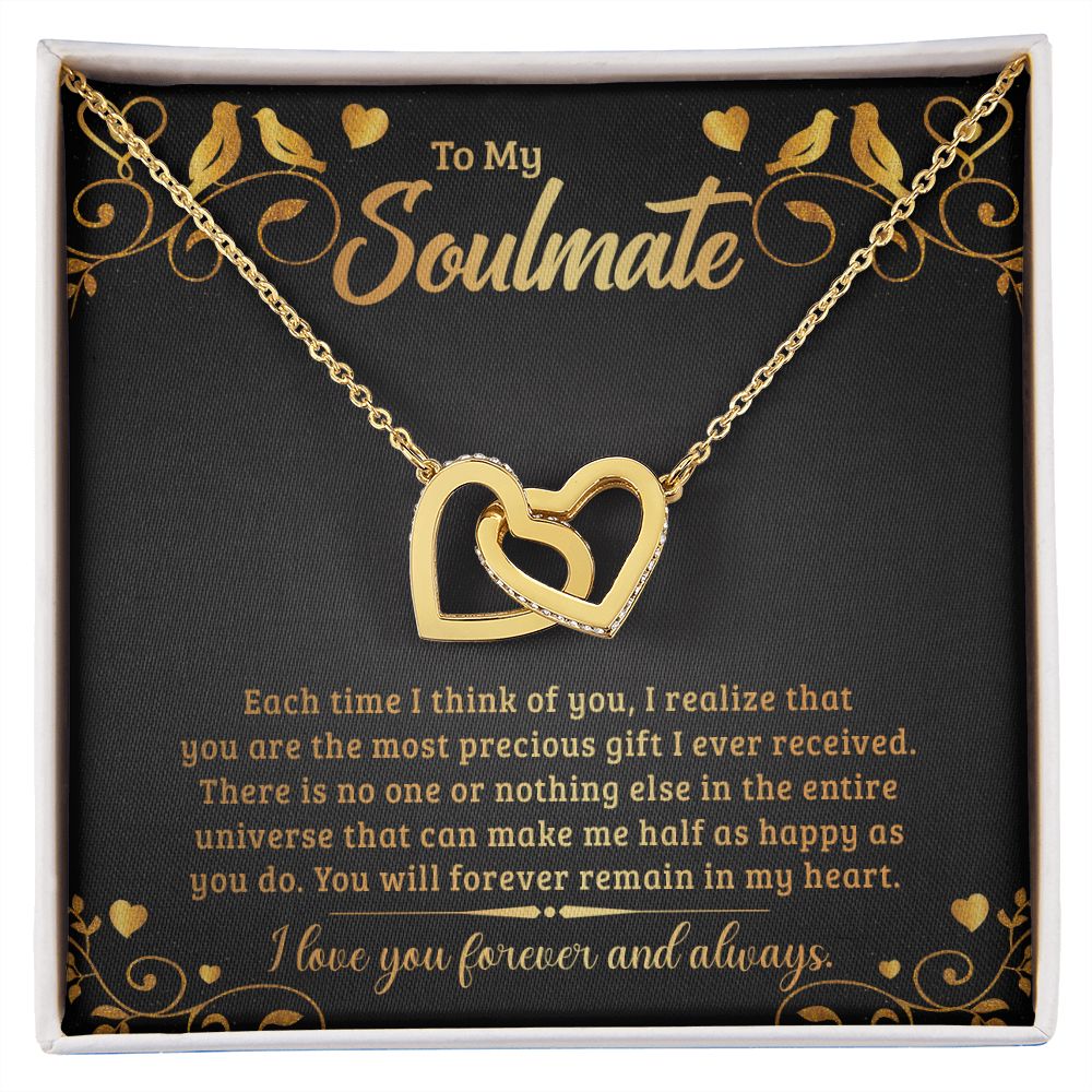 To My Soulmate Each Time I Think of You Inseparable Necklace-Express Your Love Gifts