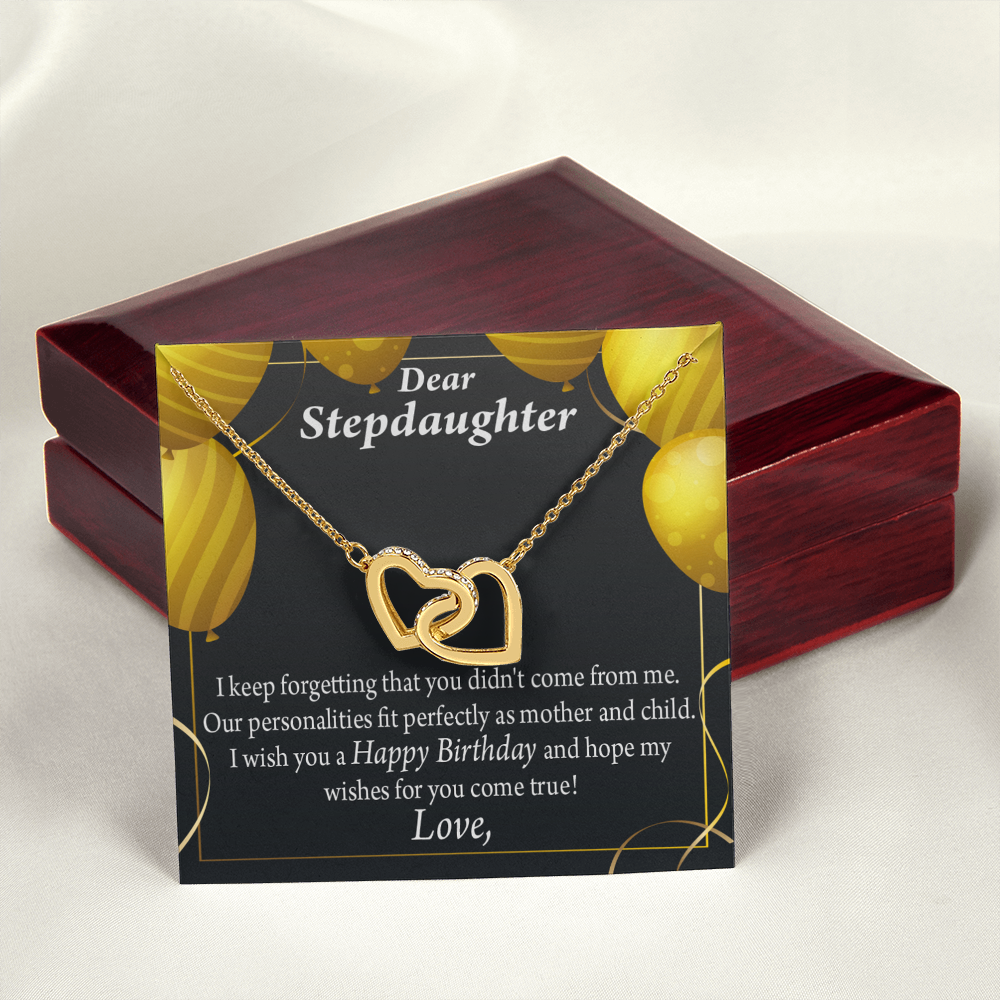 To My Stepdaughter Birthday Message Inseparable Necklace-Express Your Love Gifts