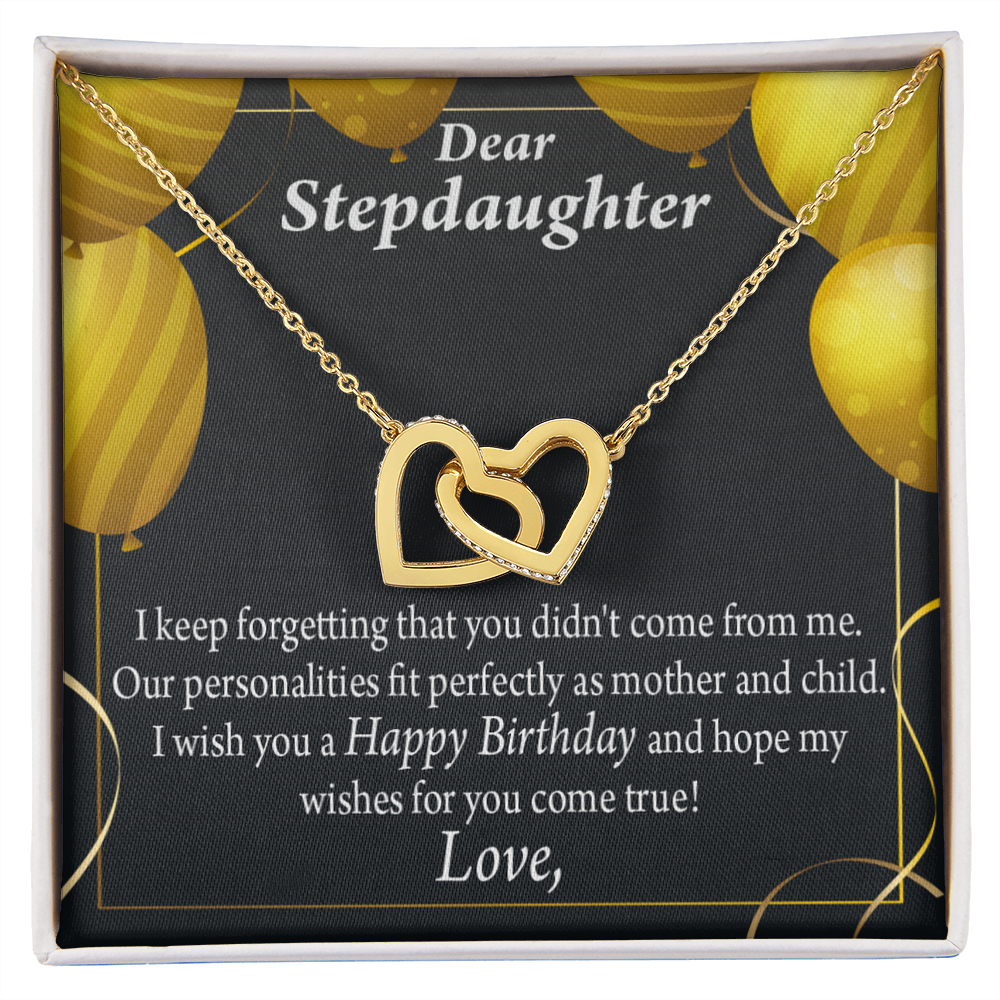 To My Stepdaughter Birthday Message Inseparable Necklace-Express Your Love Gifts