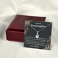 To My Stepdaughter Family Reminder Alluring Ribbon Necklace Message Card-Express Your Love Gifts