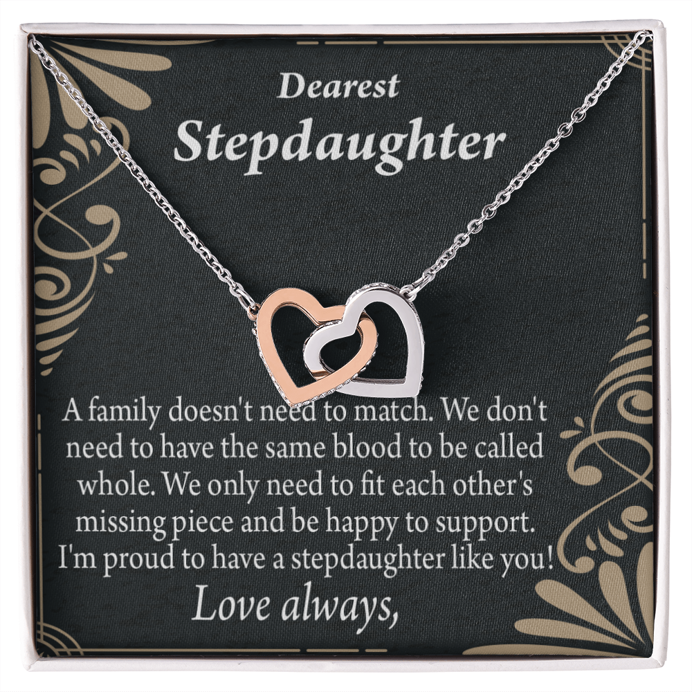 To My Stepdaughter Family Reminder Inseparable Necklace-Express Your Love Gifts