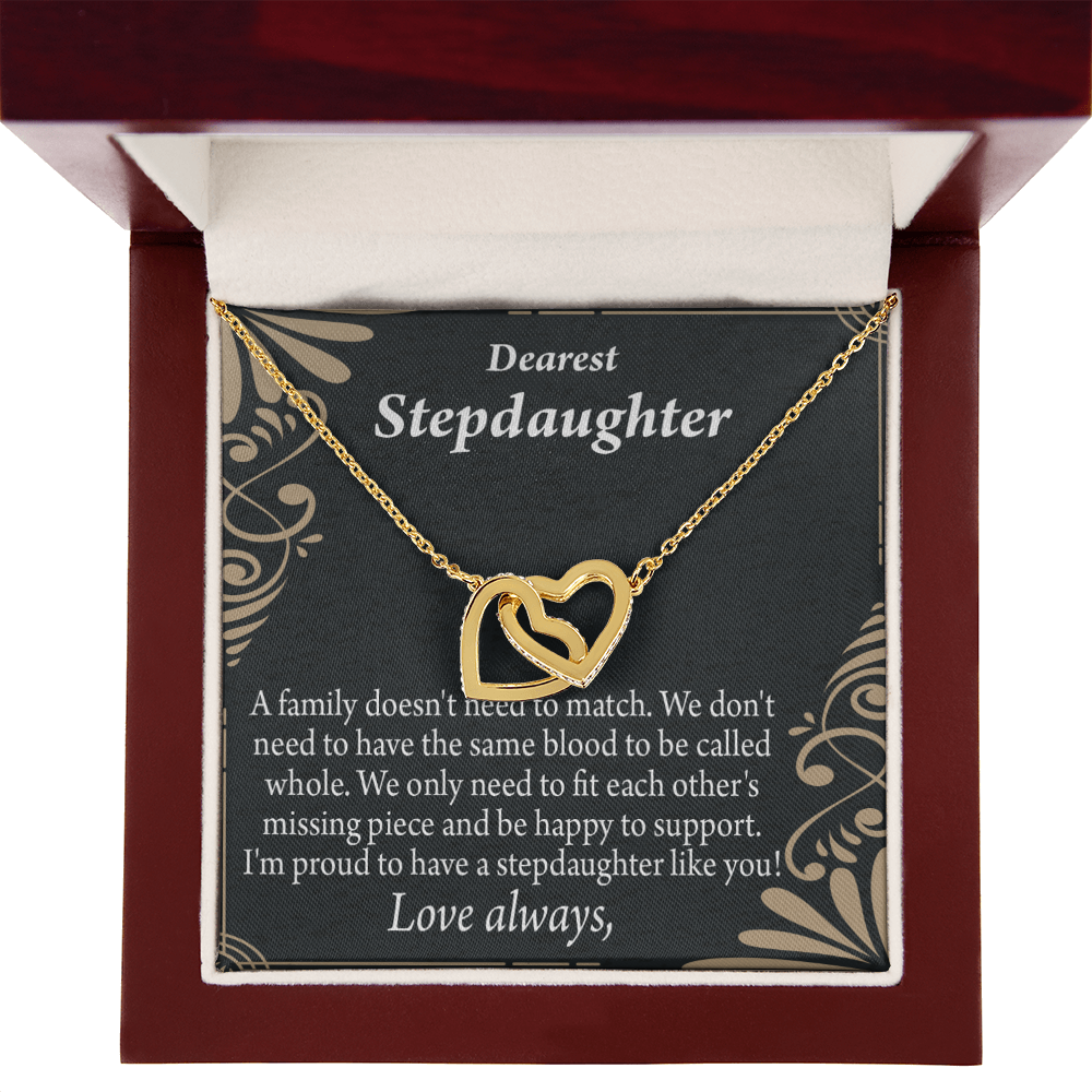 To My Stepdaughter Family Reminder Inseparable Necklace-Express Your Love Gifts