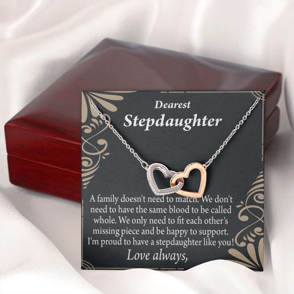 To My Stepdaughter Family Reminder Inseparable Necklace-Express Your Love Gifts