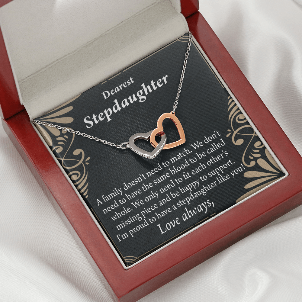 To My Stepdaughter Family Reminder Inseparable Necklace-Express Your Love Gifts