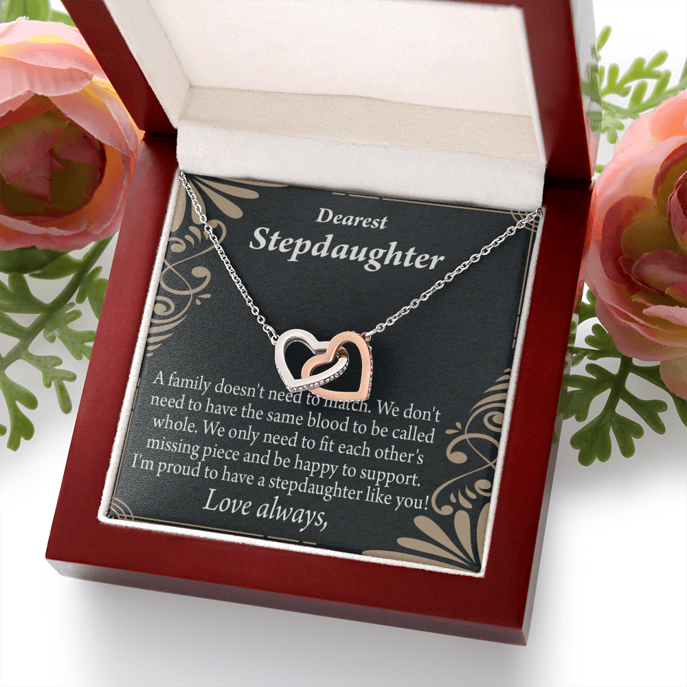 To My Stepdaughter Family Reminder Inseparable Necklace-Express Your Love Gifts