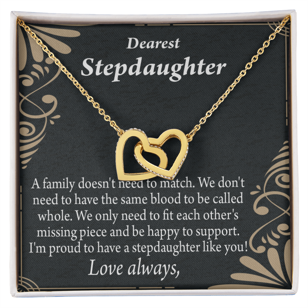 To My Stepdaughter Family Reminder Inseparable Necklace-Express Your Love Gifts