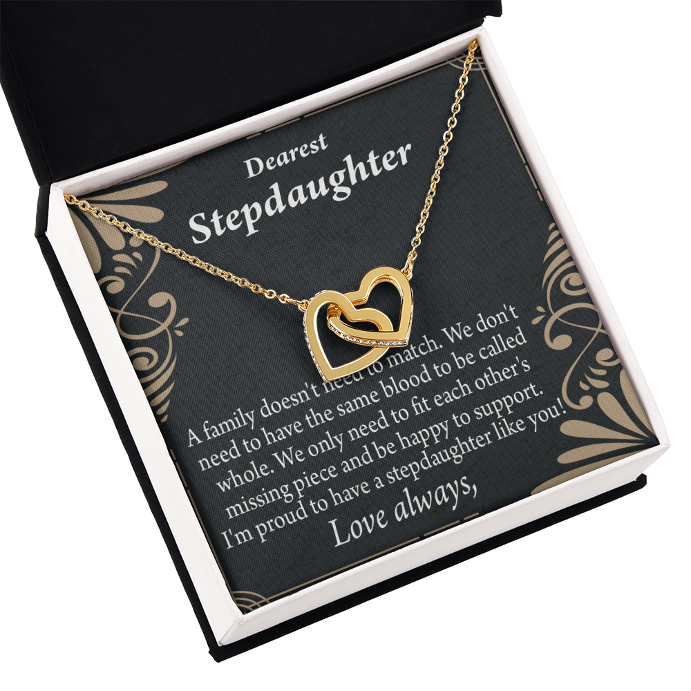 To My Stepdaughter Family Reminder Inseparable Necklace-Express Your Love Gifts