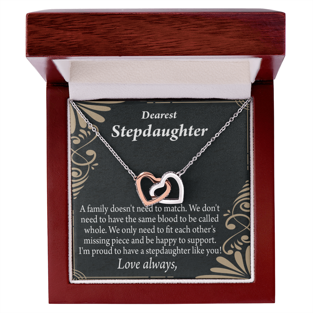 To My Stepdaughter Family Reminder Inseparable Necklace-Express Your Love Gifts