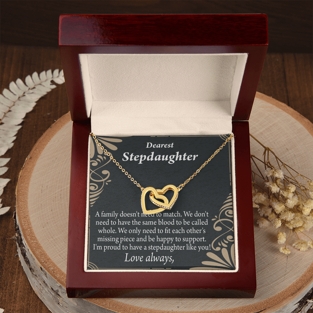 To My Stepdaughter Family Reminder Inseparable Necklace-Express Your Love Gifts