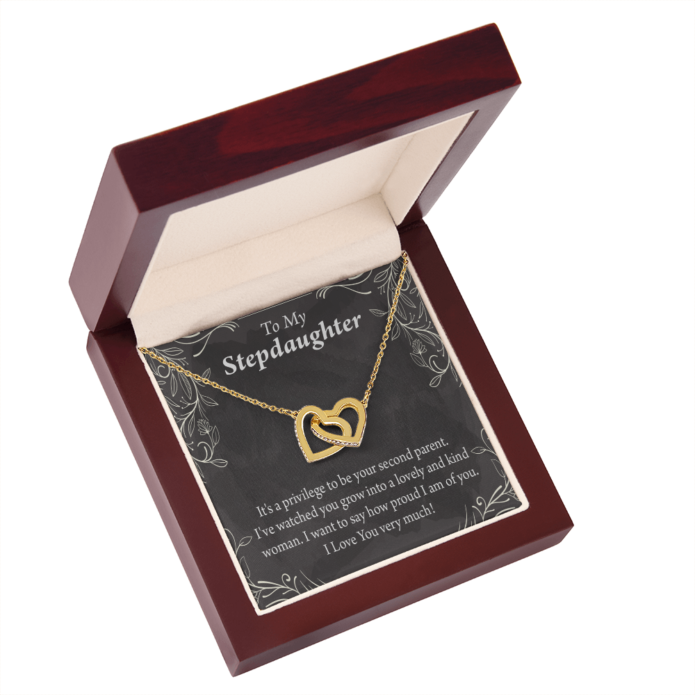 To My Stepdaughter Proud of You Inseparable Necklace-Express Your Love Gifts