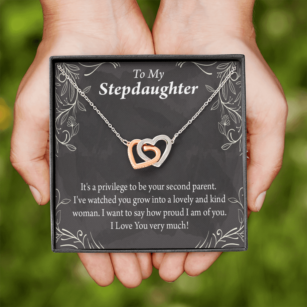 To My Stepdaughter Proud of You Inseparable Necklace-Express Your Love Gifts