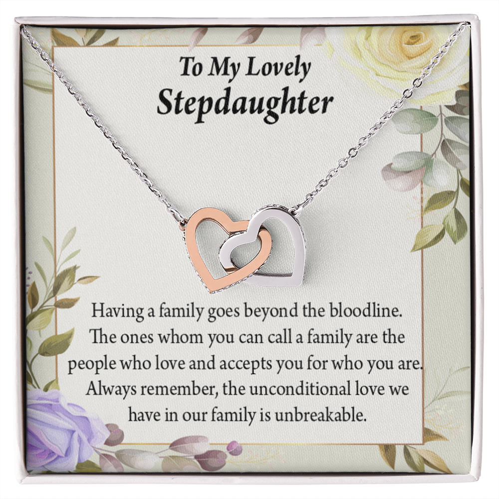 To My Stepdaughter Unbreakable Bond Inseparable Necklace-Express Your Love Gifts
