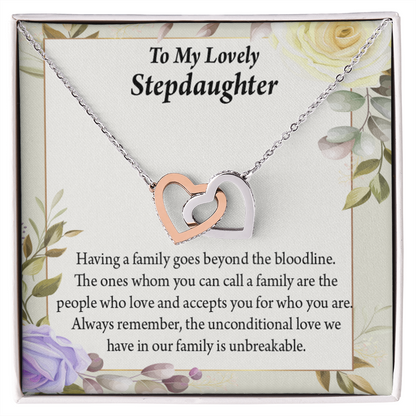 To My Stepdaughter Unbreakable Bond Inseparable Necklace-Express Your Love Gifts