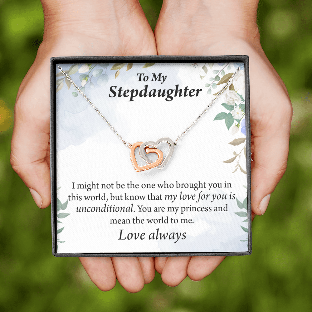 To My Stepdaughter Unconditional Love Inseparable Necklace-Express Your Love Gifts