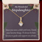 To My Stepdaughter Wonderful Stepdaughter Heart Keeper Alluring Ribbon Necklace Message Card-Express Your Love Gifts