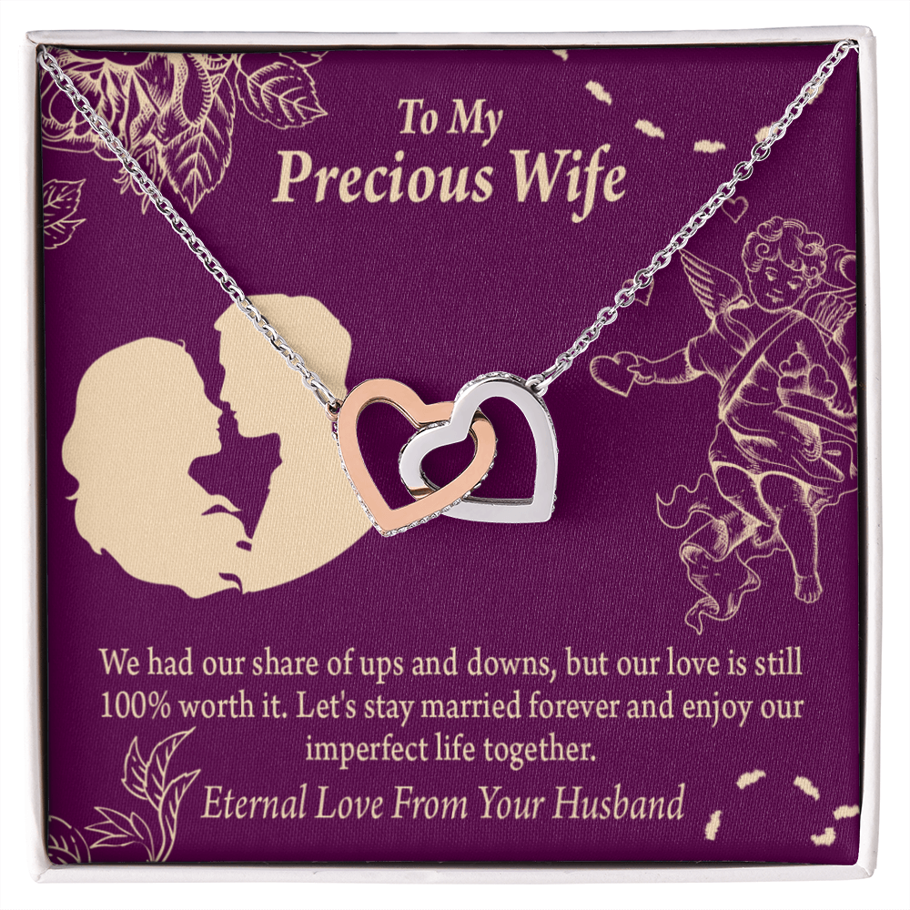 To My Wife 100% Love Inseparable Necklace-Express Your Love Gifts