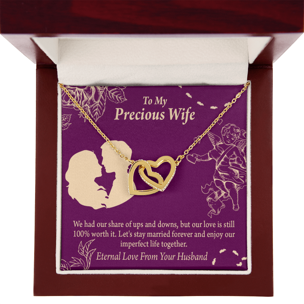 To My Wife 100% Love Inseparable Necklace-Express Your Love Gifts