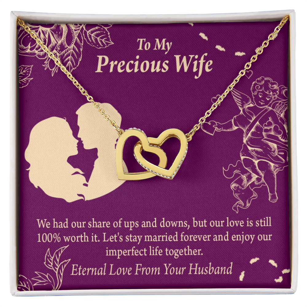 To My Wife 100% Love Inseparable Necklace-Express Your Love Gifts