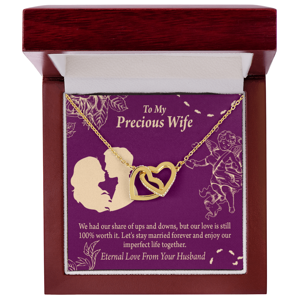 To My Wife 100% Love Inseparable Necklace-Express Your Love Gifts