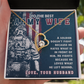 To My Wife A soldier Dosen't Fight Army Wife Forever Necklace w Message Card-Express Your Love Gifts