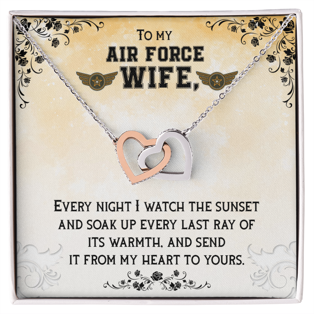 To My Wife Air Force Wife Inseparable Necklace-Express Your Love Gifts