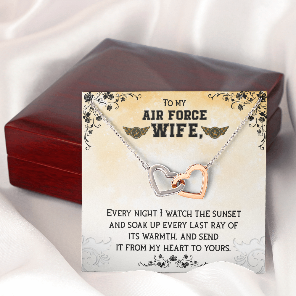 To My Wife Air Force Wife Inseparable Necklace-Express Your Love Gifts