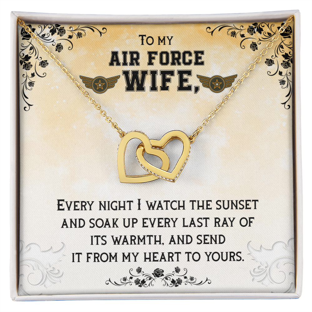 To My Wife Air Force Wife Inseparable Necklace-Express Your Love Gifts