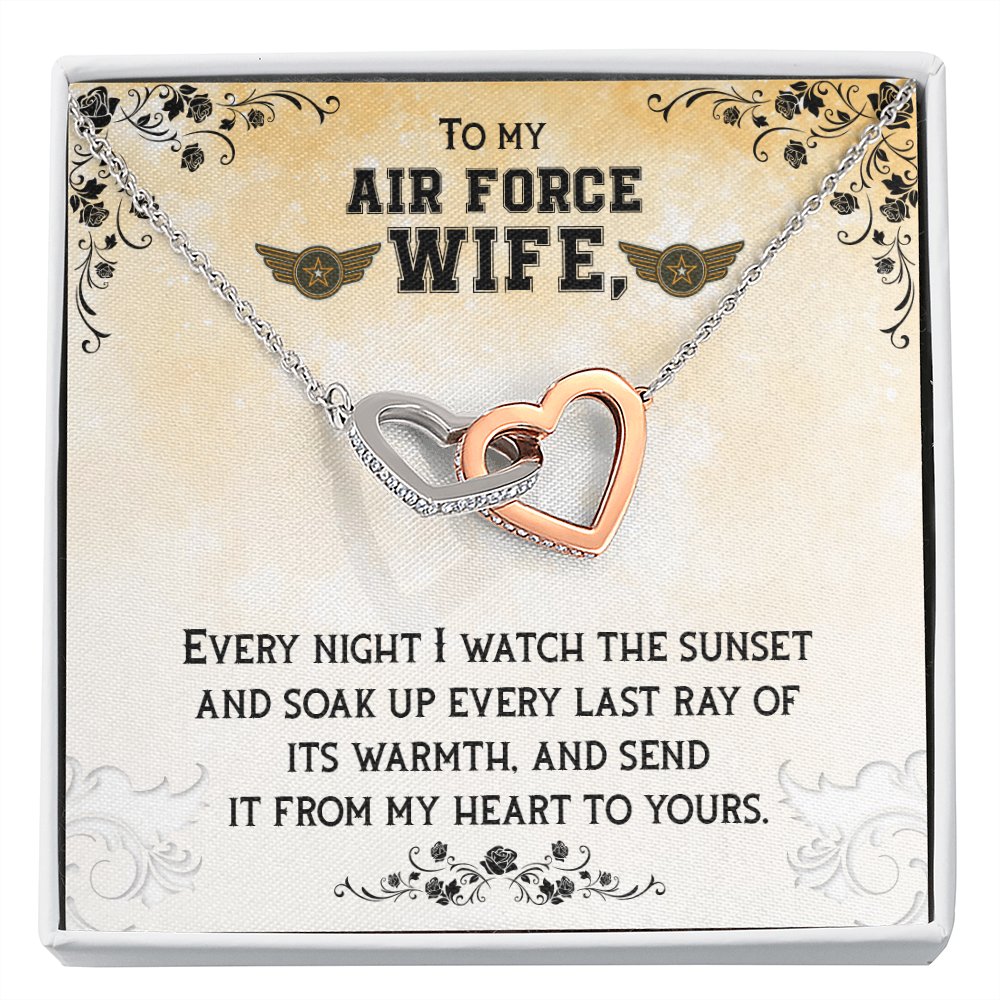 To My Wife Air Force Wife Inseparable Necklace-Express Your Love Gifts