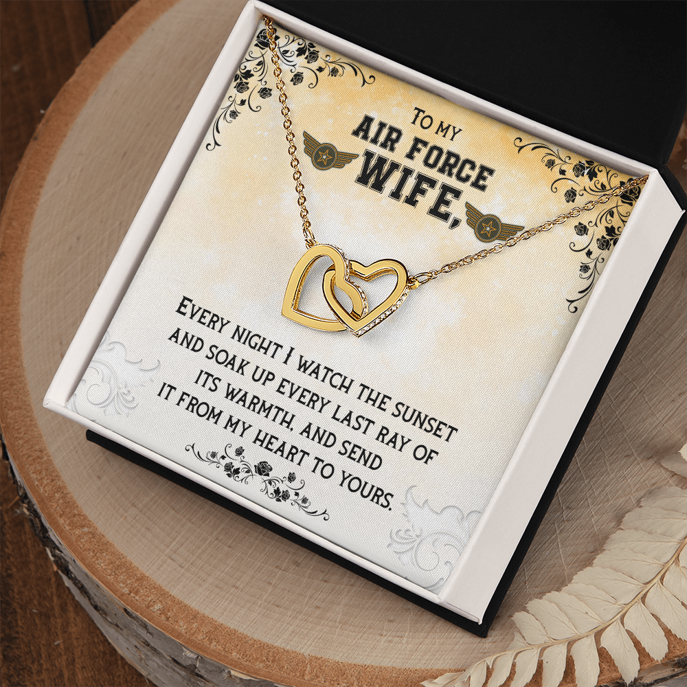 To My Wife Air Force Wife Inseparable Necklace-Express Your Love Gifts