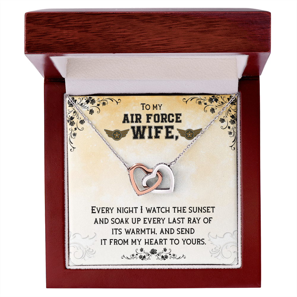 To My Wife Air Force Wife Inseparable Necklace-Express Your Love Gifts