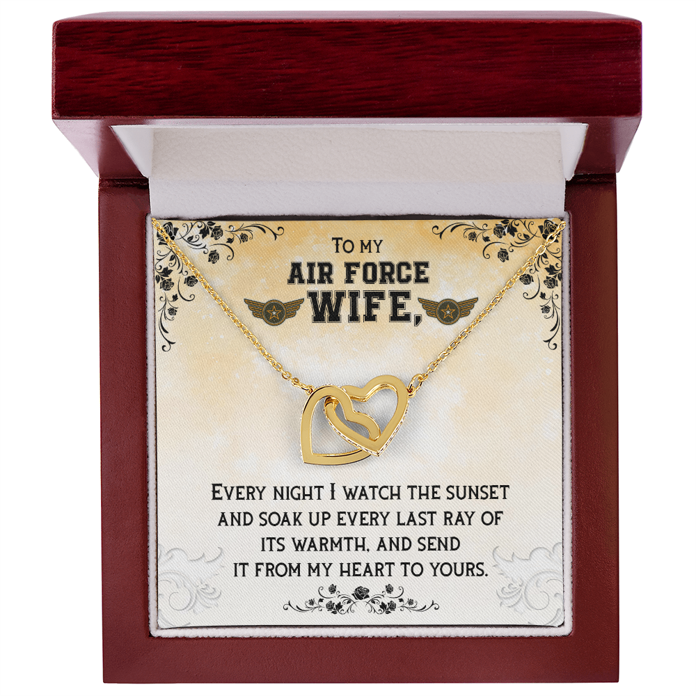 To My Wife Air Force Wife Inseparable Necklace-Express Your Love Gifts