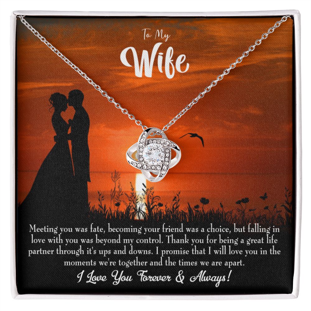 To My Wife Always and Forever Infinity Knot Necklace Message Card-Express Your Love Gifts